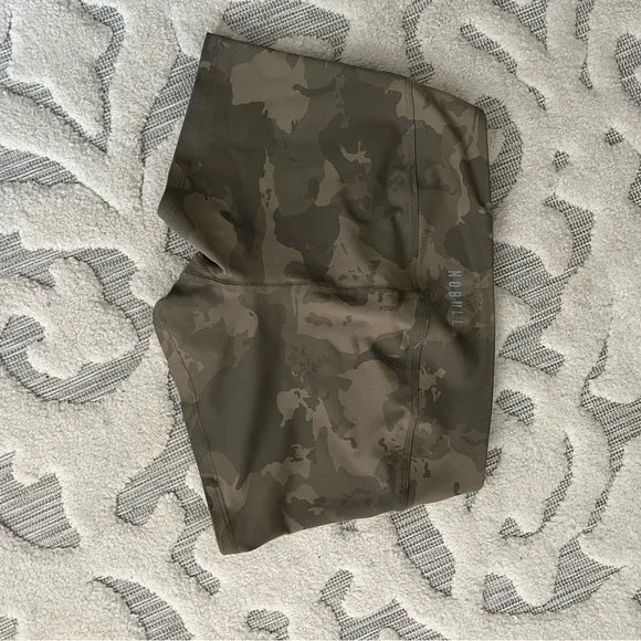 NOBULL Women's Athletic Camo Shorts - Olive - Picture 2 of 2